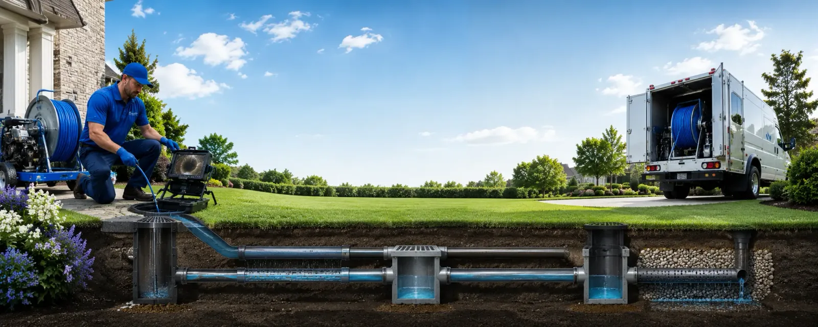 Outdoor drain cleaning information for Red Hill, PA